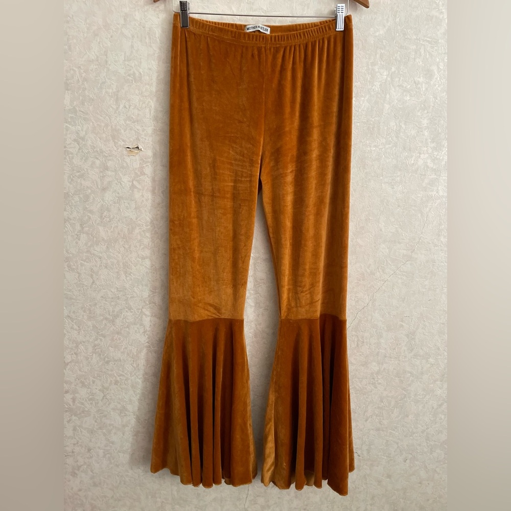 Mother Hustler women's extra large flared velour pants
